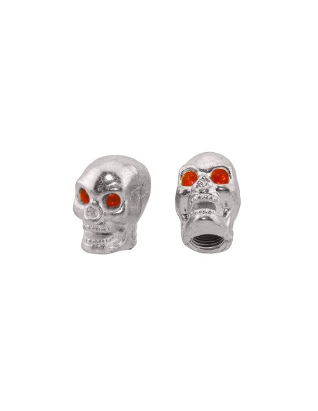 Valve Caps Skull Chrome Schrader Valve.